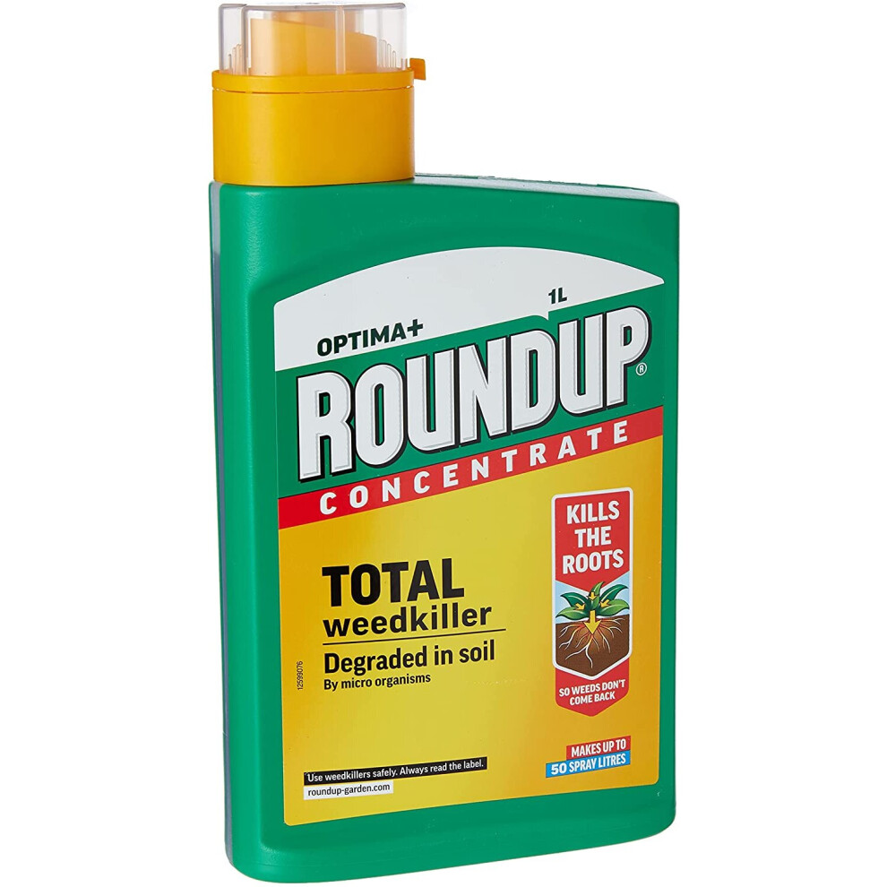 Roundup Unknown Optima+ Weedkiller Concentrate Bottle, 1 L, Multicolored, 1 Litre