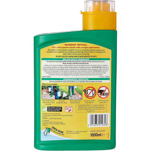Roundup Roundup Unknown Optima+ Weedkiller Concentrate Bottle, 1 L, Multicolored, 1 Litre 1
