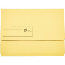 5 Star A4 Document Wallet Half Flap 285gsm, 32mm Capacity, Assorted Colours, 100% Recycled, OND913918