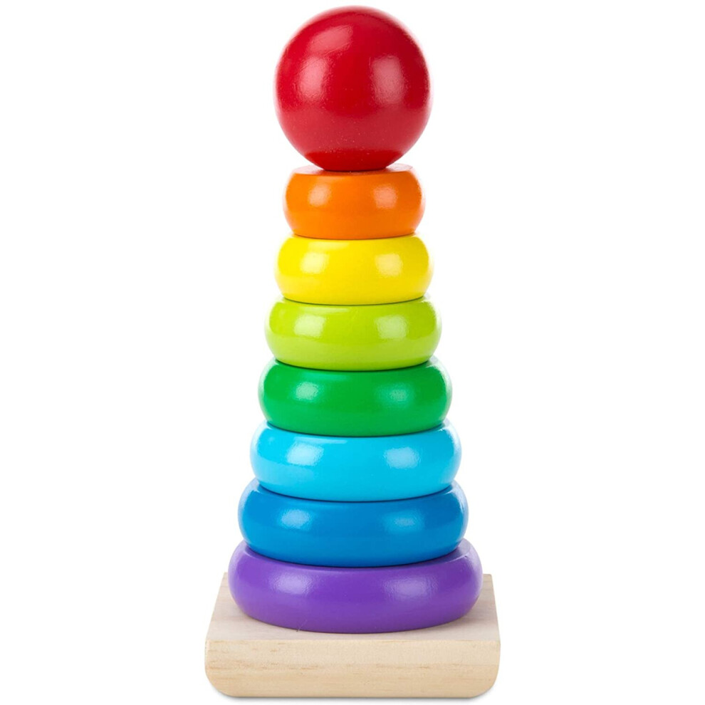 Melissa & Doug Rainbow Stacker | Developmental Toy | Motor Skills | Problem Solving | 18 Months | Gift for Boy or Girl