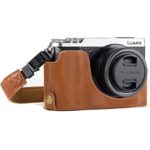 MegaGear MegaGear Ever Ready Leather Camera Half Case compatible with Panasonic Lumix DMC-GX80