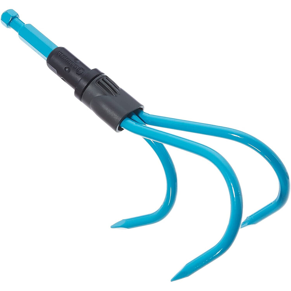 GARDENA Combisystem Grubber: Hoe with three tines, the ideal garden accessory for loosening and aerating the soil, 9 cm working width, fits all cs