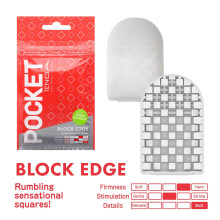 Tenga Pocket Block Edge Masturbator Stroker | Flexible Very Fine Texture
