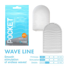Tenga Pocket Wave Line Masturbator Stroker | Flexible Very Fine Texture