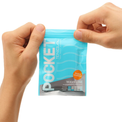 Tenga Pocket Wave Line Masturbator Stroker | Flexible Very Fine Texture 2