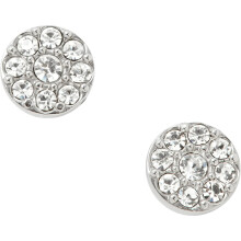 Fossil Women's Disc Silver-Tone Stud Earrings JF00828040