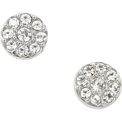Fossil Fossil Women's Disc Silver-Tone Stud Earrings JF00828040