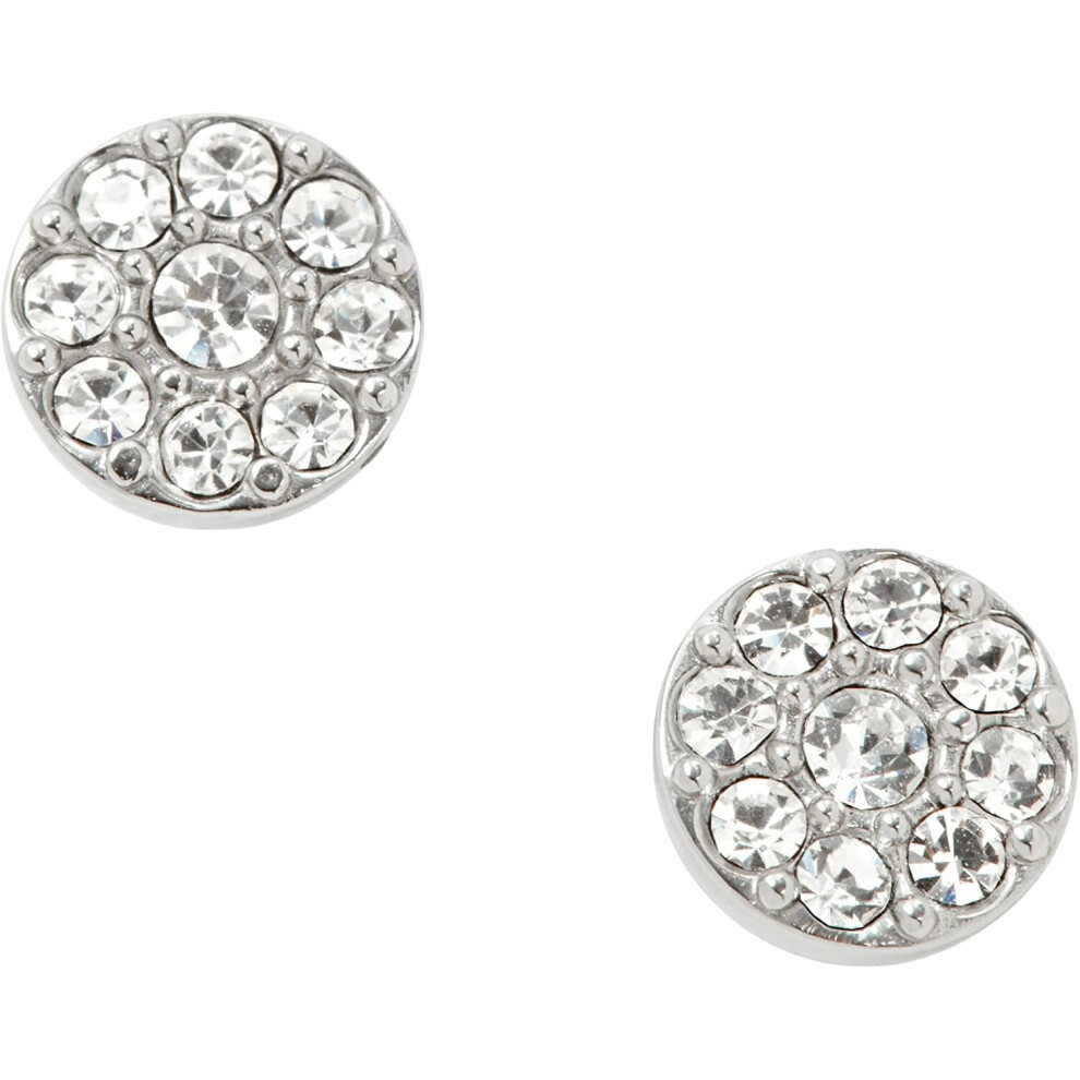 Fossil Women's Disc Silver-Tone Stud Earrings JF00828040