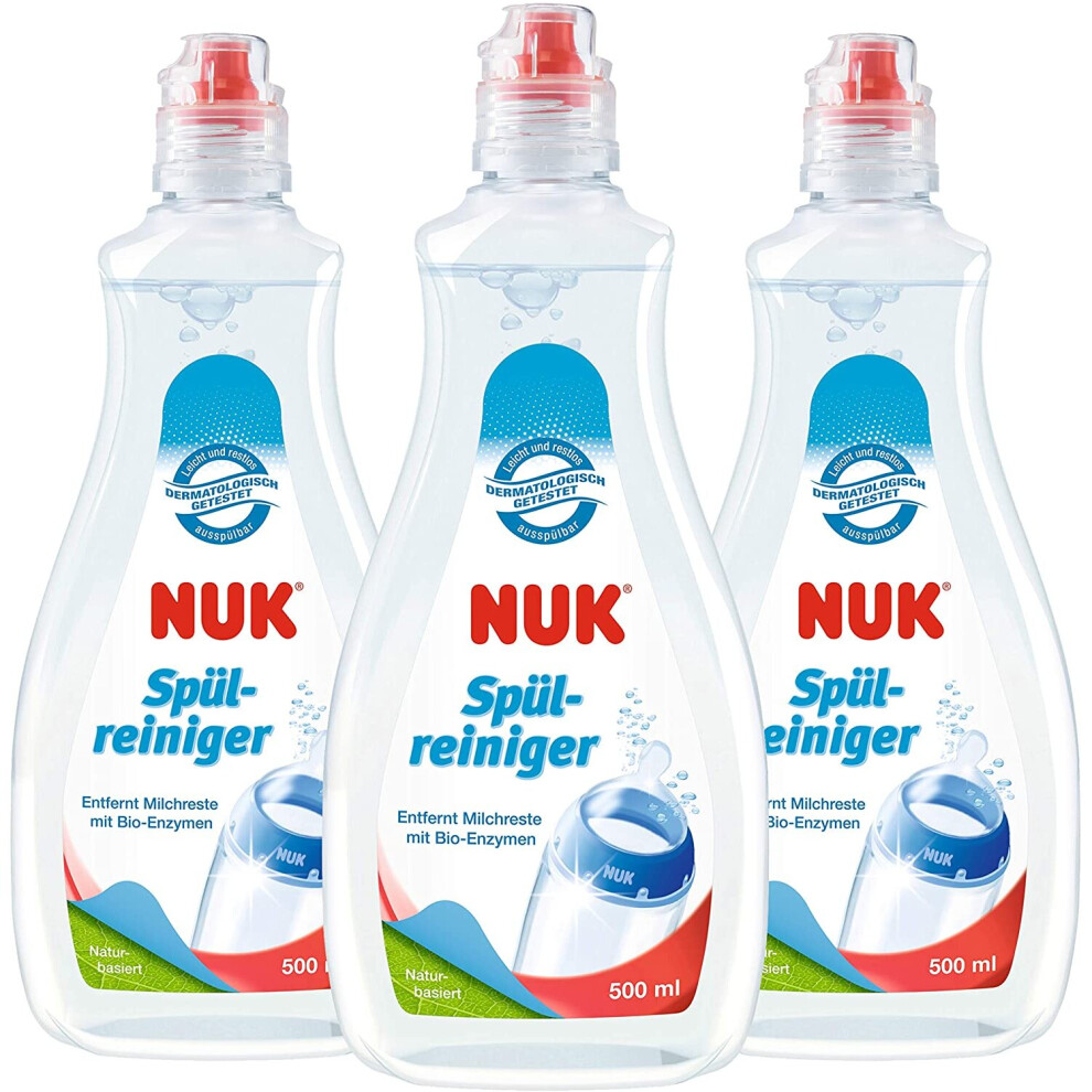 Baby Bottle Cleanser | 500 Ml | Ideal For Cleaning Baby Bottles, Teats & Accessories | Fragrance Free | Ph Neutral | 3 Count Nuk