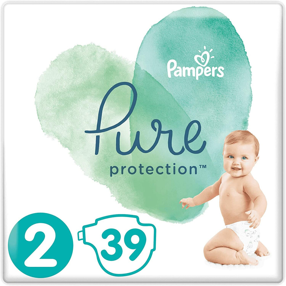 Pampers Pure Protection Nappies Size 2, 39 Each