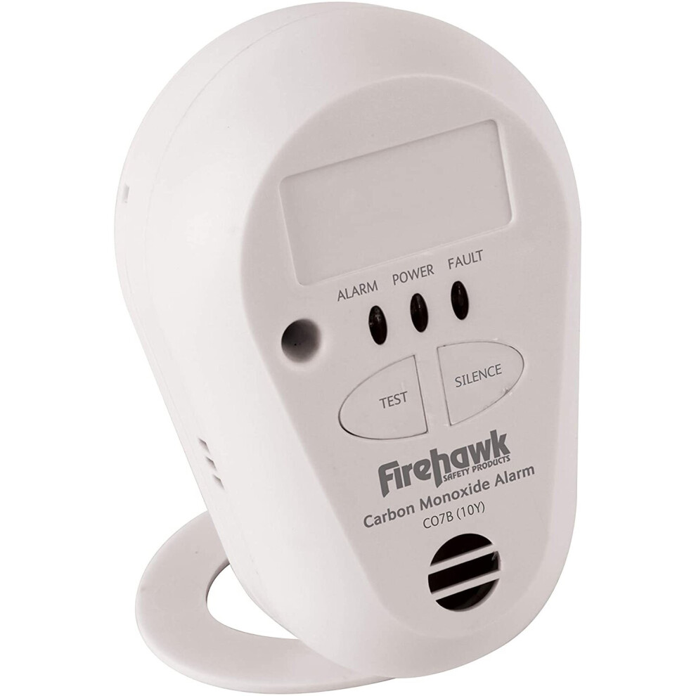 Firehawk CO7B-10Y Carbon Monoxide Alarm Detector with 10 Year Battery