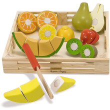 Melissa & Doug Wooden Cutting Fruit | Pretend Play | Play Food | 3+ | Gift for Boy or Girl