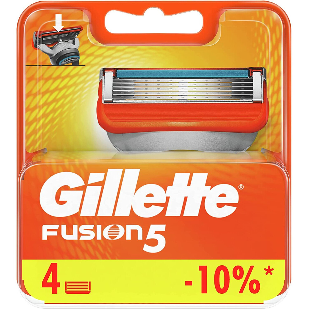 Gillette Fusion5 Razor Blades - 5 Anti-Friction Blades With Precision Trimmer For A Close, Barely-Feel Shave