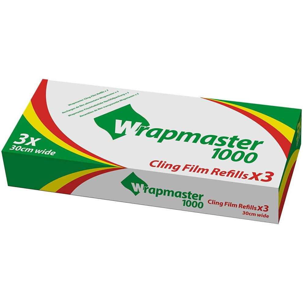 Wrapmaster 1000 clingfilm refills x 3 rolls 100m each