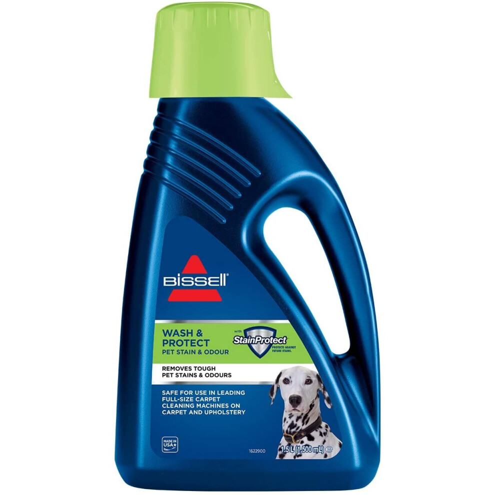 BISSELL Wash & Protect Formula | for Use with All Leading Upright Carpet Cleaners | Removes Pet Stains & Odours | 1087N, Plastic