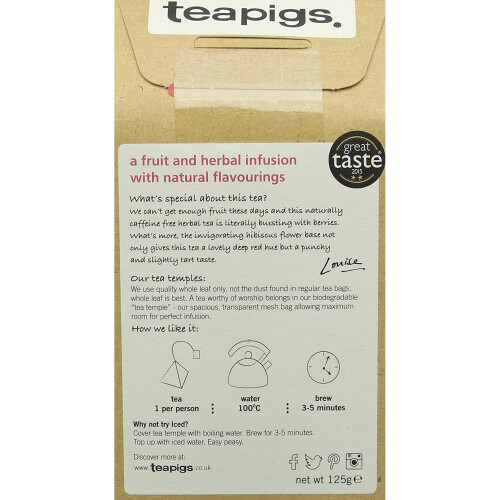 Tea Pigs Super Fruit Tea Made with Whole Fruit, Pack of 50 2