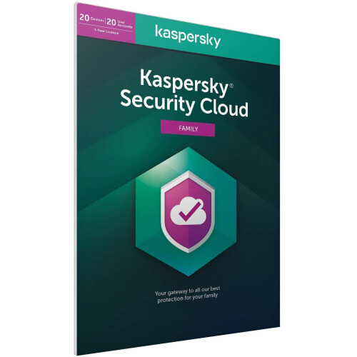Kaspersky Kaspersky 2022 Security Cloud - Family | 20 Devices | 1 Year | Antivirus, Secure VPN & Password Manager Included | PC/Mac/iOS/Android | Activation