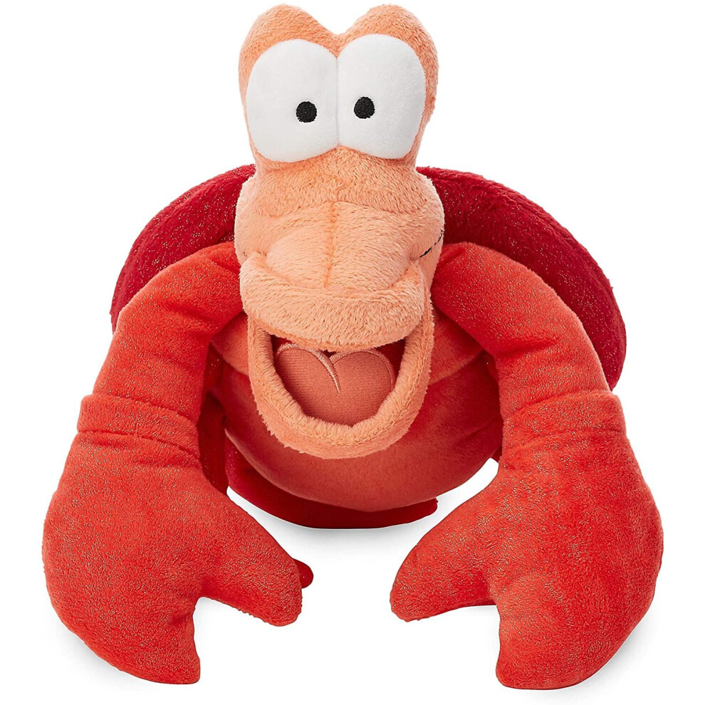 Disney Store Sebastian Small Soft Plush Toy - The Little Mermaid - 15cm 5inches - made with soft-feel fabric, embroidered features and a shimmery