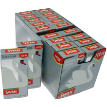 Swan Ultra Slim Silver Precut Filter Tips Full Box Of 20