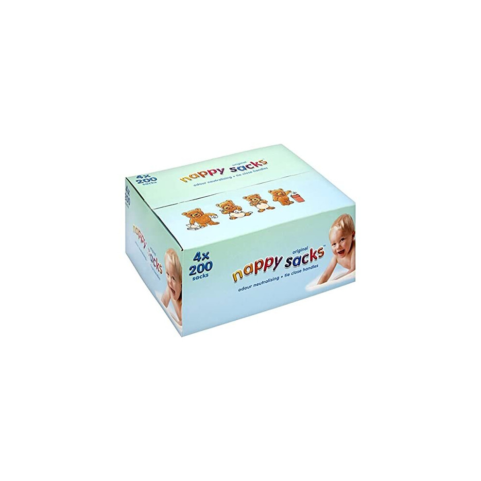 Nappy Bags Jumbo Box - 4 X 200 Pack (800 In Total) Nappy Sacks 4 Packs Of 200 Bags