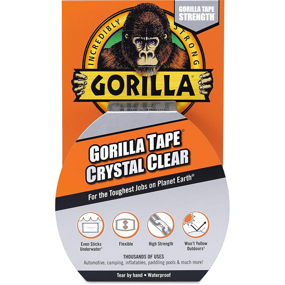 Gorilla Tape Gaffer & Builders Clear 8.2m