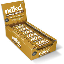 Nakd Peanut Delight Natuurlijke Fruit- en Notenrepen - Vegan - Glutenvrij - Gezonde snack, 35g (18 stuks)