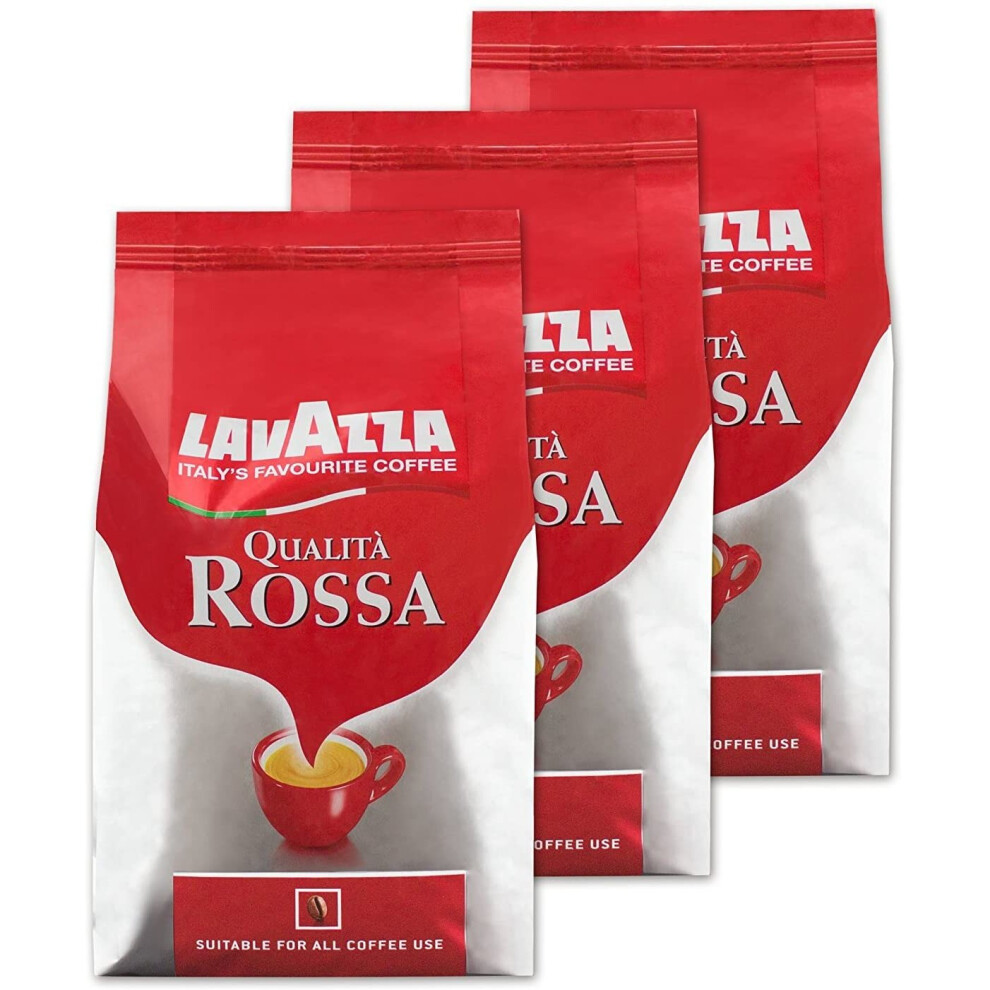 Lavazza Rossa Coffee Beans (3 Packs of 1Kg)