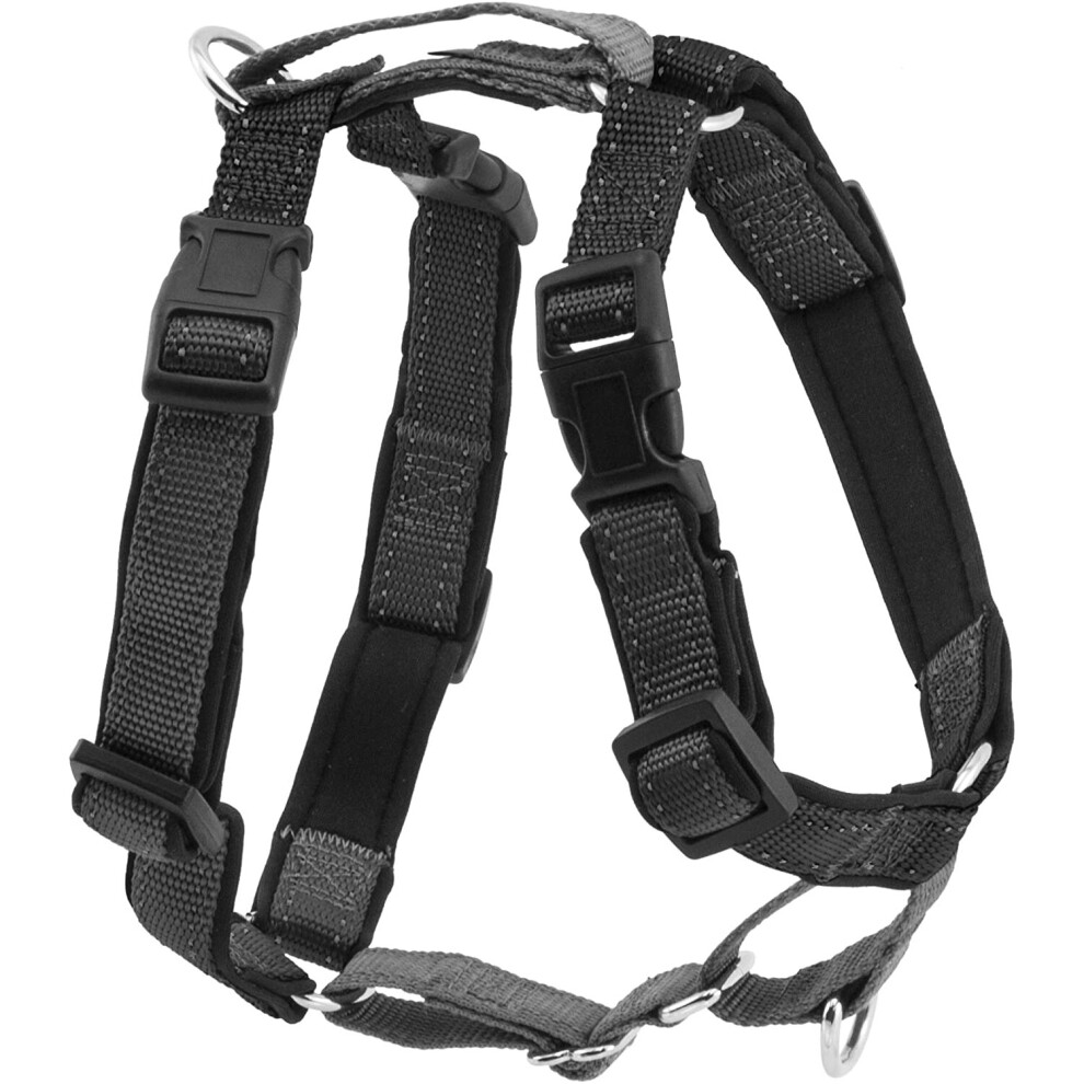 PetSafe 3-in-1 Harness and Car Restraint, Medium, Black, No Pull, Adjustable, Training for Small/Medium/Large Dogs