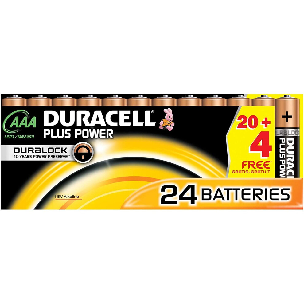 Duracell Plus Power DUR019058 AAA Batteries Pack of 24