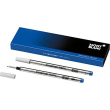 Montblanc Fineliner Refills (B) Royal Blue 124500 – Refill Cartridge with a Broad Tip for Montblanc Fineliner and Rollerball Pens – 2 x Blue
