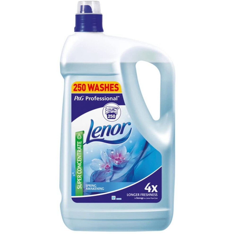 Lenor 5Litre Concentrate Spring Awakening Fabric Conditioner, 250 Washes - 5L