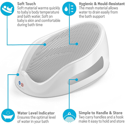 Angelcare Baby Bath Support in Grey 1