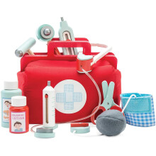 Le Toy Van - Kids Wooden Educational Pretend Play Honeybake Doctor's Medical Play Set Kit | Kids Pretend Play Role Play For Boys And Girls - 3 Year