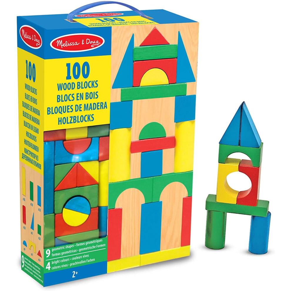 Melissa & Doug Wood Blocks | Developmental Toy | Blocks & Building | 3+ | Gift for Boy or Girl