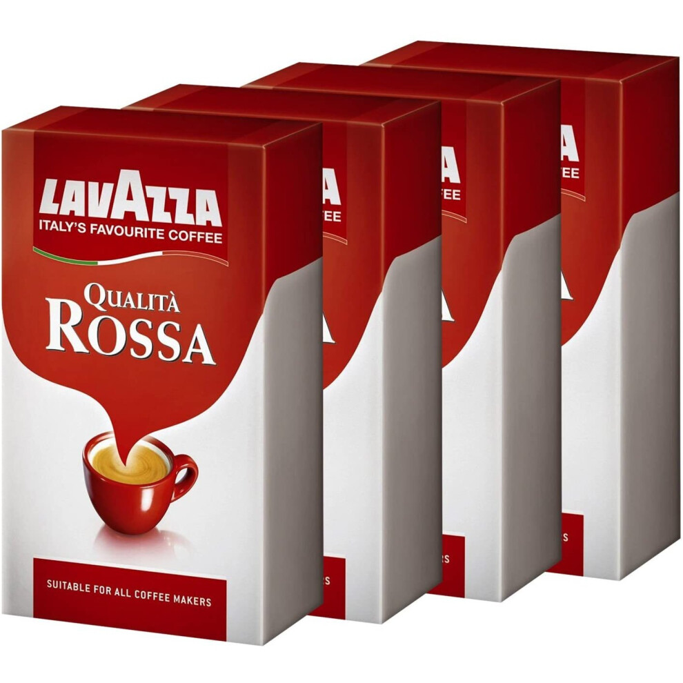 Lavazza Qualita Rossa Ground Coffee 250g (Pack of 4)