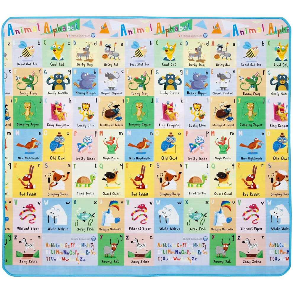 Prince Lionheart Play Mat | Double-Sided | Interactive Illustrations | Small World Play | Tummy Time | Waterproof | Wipe Clean | Indoor & Outdoor |