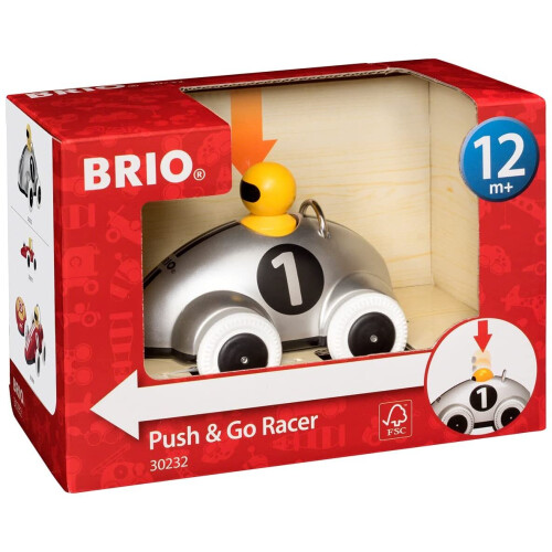 Brio Raceauto BRIO - model 30232 - Push &amp; Go grijs - speciale editie