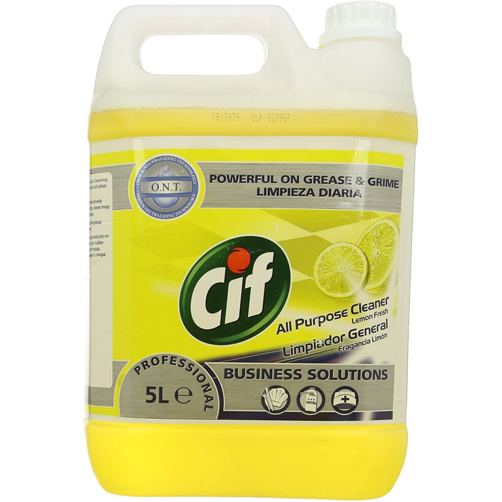 Cif 7517879 Professional All Purpose Cleaner, Lemon, 5 L