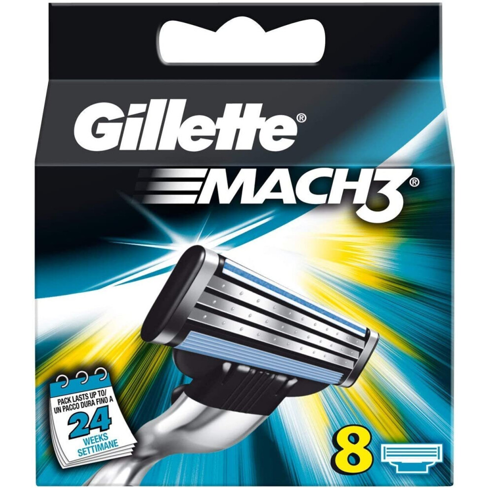 Gillette Mach 3 Blades  (Pack of 8)