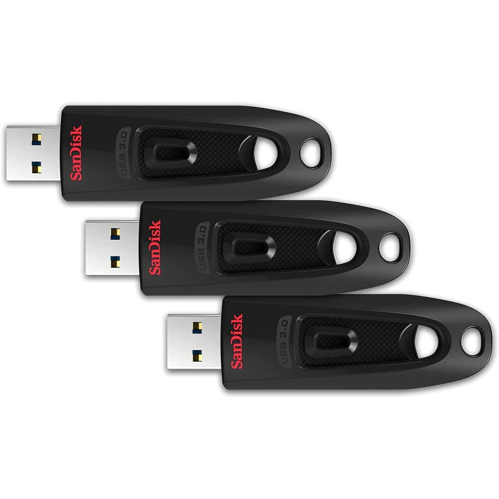 SanDisk Ultra 32GB USB Flash Drive USB 3.0 up to 130MB/s Read - Triple Pack