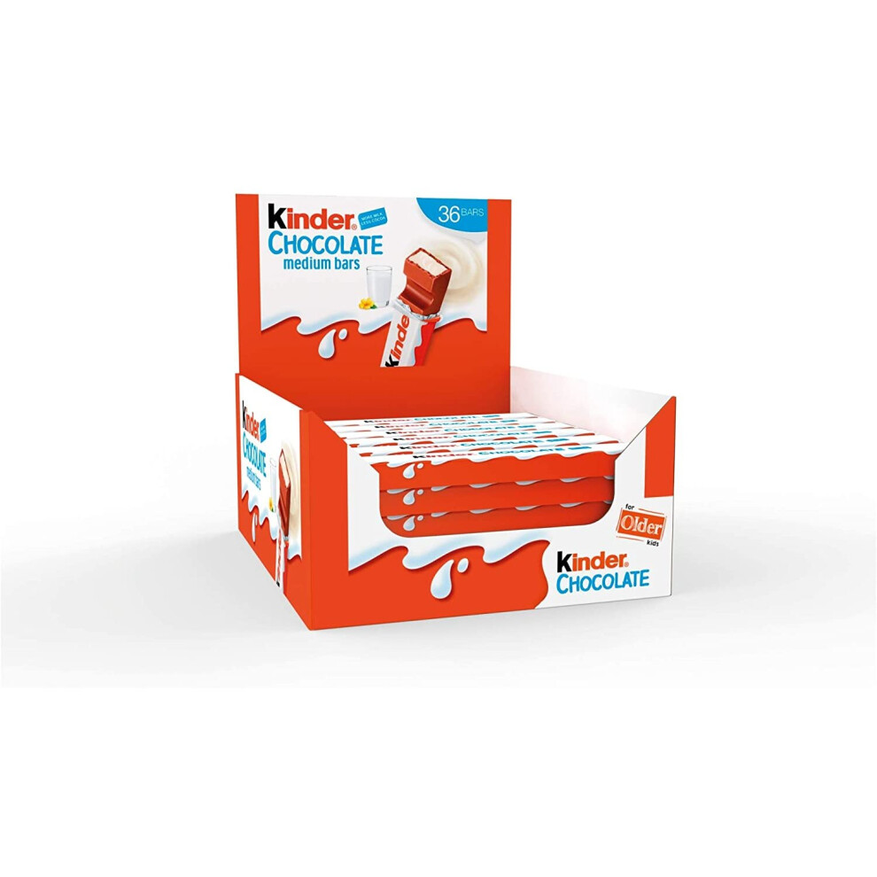 Kinder Chocolate Medium Bar, Box of 36 Bars