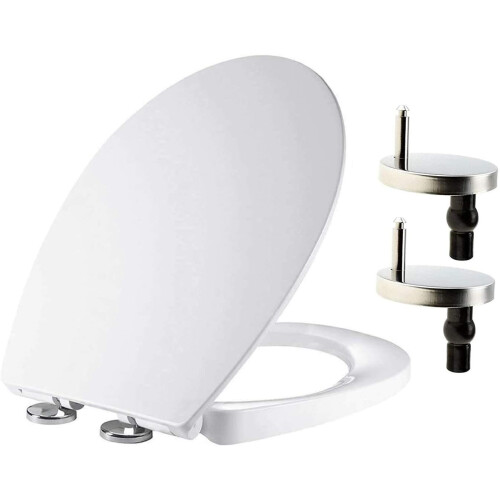 Toilet Seat with Soft Close, Quick Release for Easy Clean, Oval Toilet