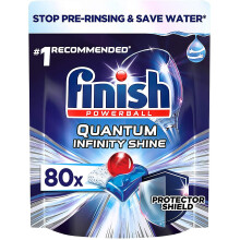 Finish Quantum Infinity Shine Dishwasher Tablets, Original, 80 Tablets