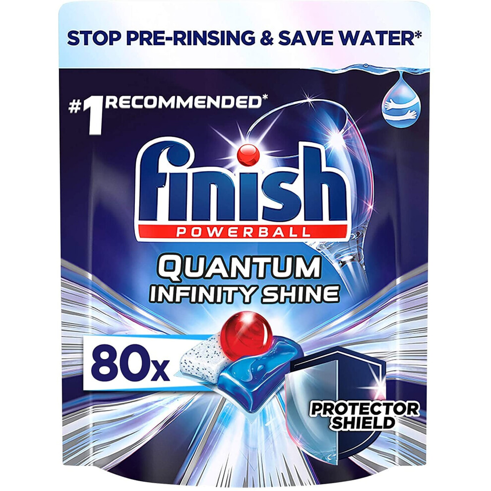 Finish Quantum Infinity Shine Dishwasher Tablets, Original, 80 Tablets