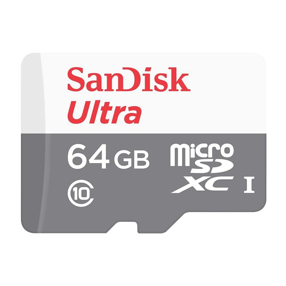 SanDisk Ultra 64 GB microSDXC Class 10 Memory Card up to 48 Mbps - White/Grey