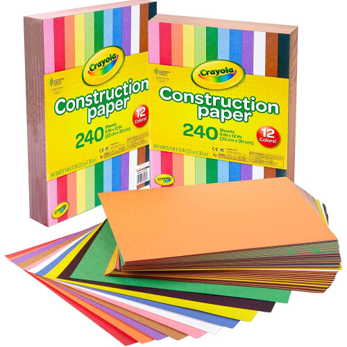 Crayola Crayola Construction Paper, 240 Count, 2-Pack (Total 480 Count) 2