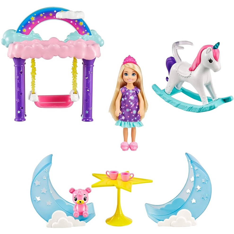 Barbie Dreamtopia Chelsea Princess Doll & Fairytale Sleepover Playset
