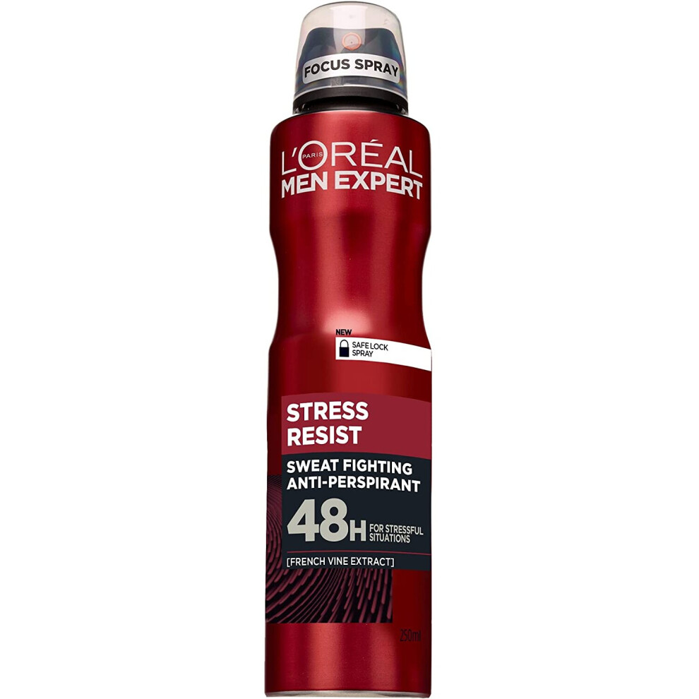 L'Oreal Paris Men Expert Stress Resist Deodorant, 250 ml, Pack of 6