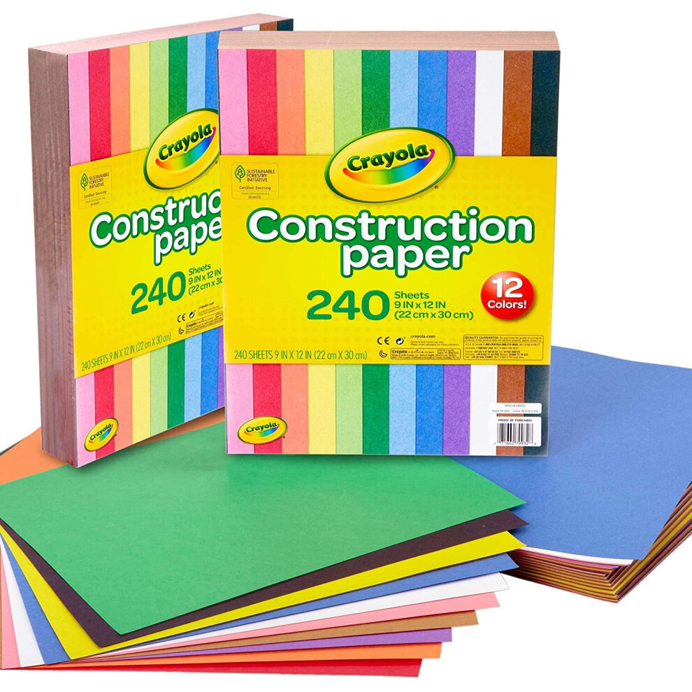 Crayola Construction Paper, 240 Count, 2-Pack (Total 480 Count)