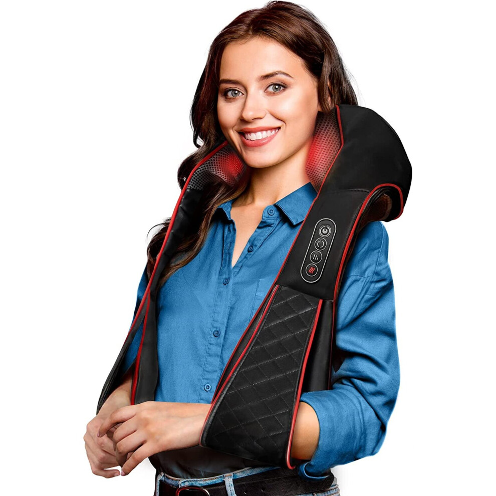 Essy Shiatsu Neck And Shoulder Massager With Heat Back Massager Deep Tissue